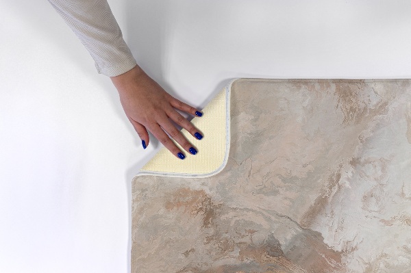 Vloerkleed Gemarmerd patroon in beige tinten