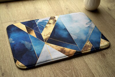 Kleed Geometrisch patroon in blauwe en gouden tinten