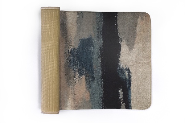 Kleed Abstracte verticale strepen in blauwe tinten