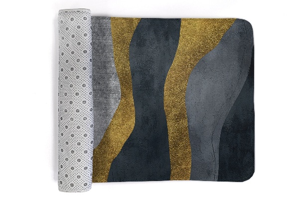 Kleed Abstracte golvende lijnen in gouden tinten