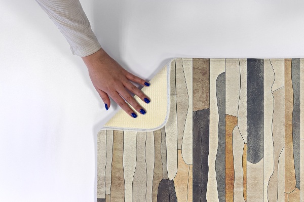 Kleed Abstracte verticale strepen in houttinten
