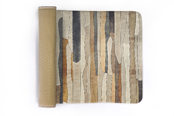 Kleed Abstracte verticale strepen in houttinten