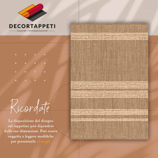 PVC mat Beige in lijnen