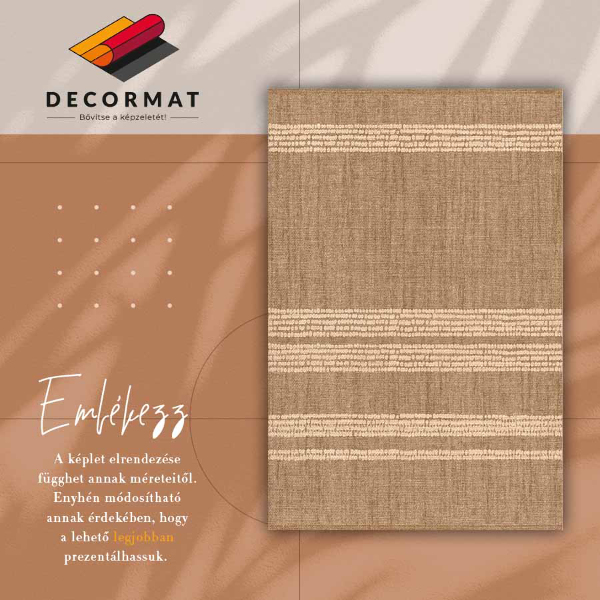 PVC mat Beige in lijnen
