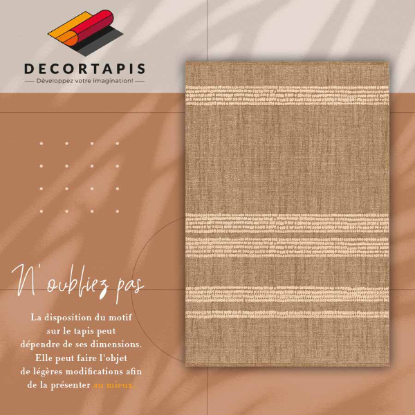 PVC mat Beige in lijnen