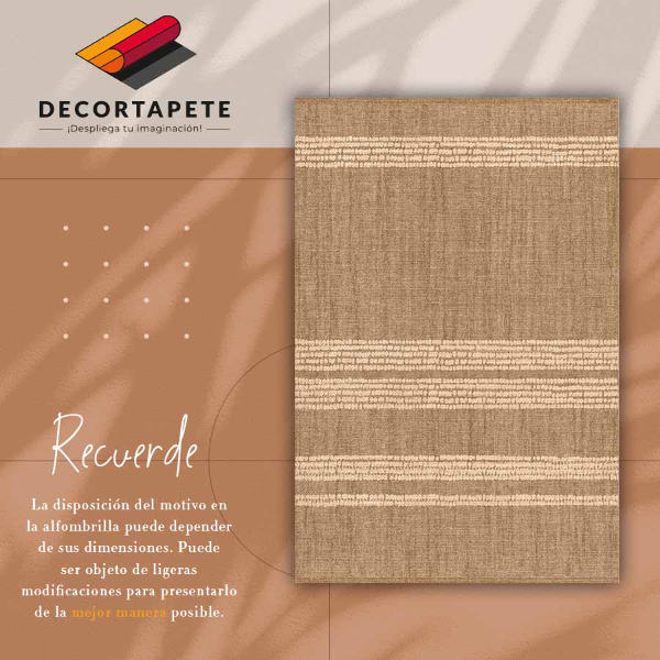 PVC mat Beige in lijnen