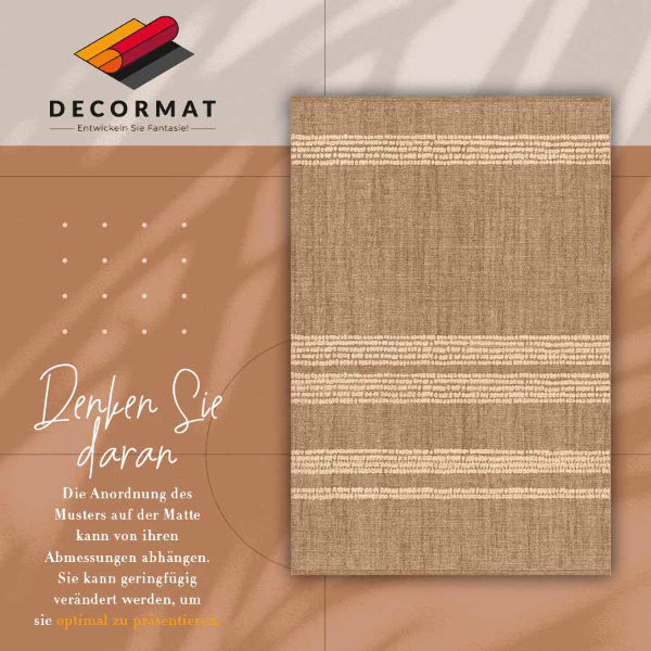 PVC mat Beige in lijnen