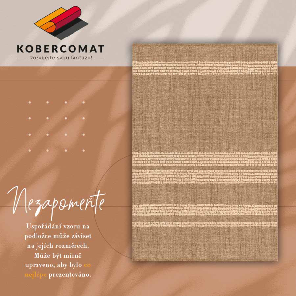 PVC mat Beige in lijnen