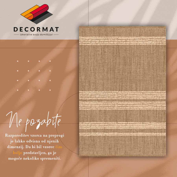 PVC mat Beige in lijnen