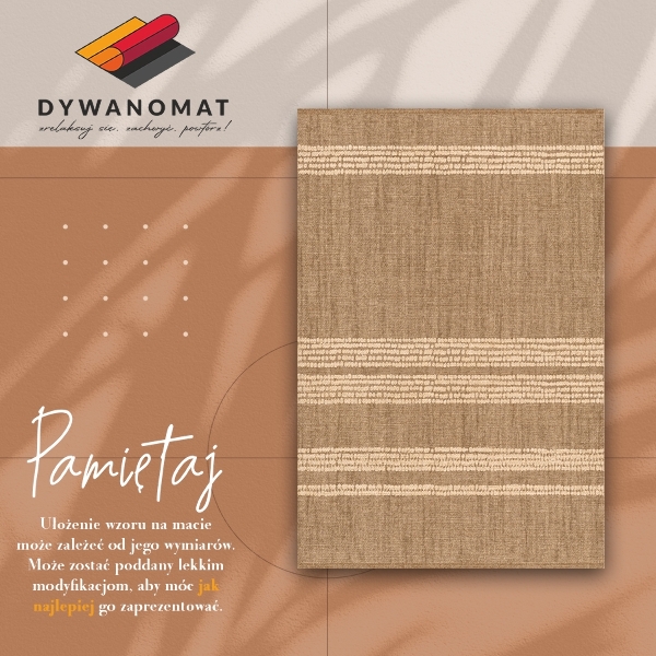 PVC mat Beige in lijnen