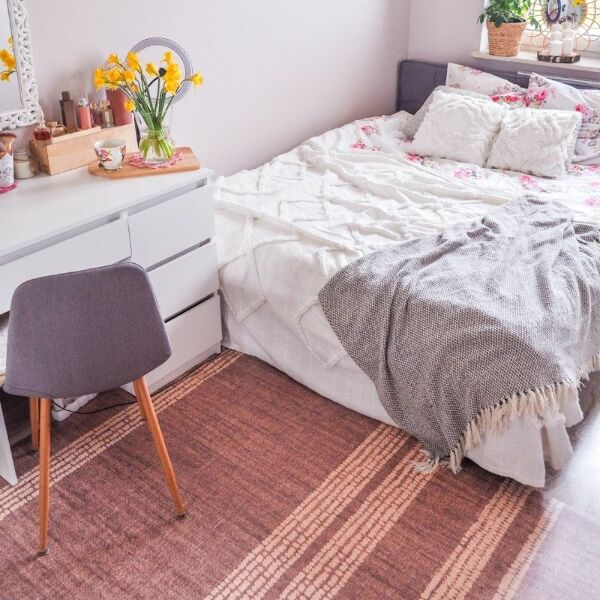 PVC mat Beige in lijnen
