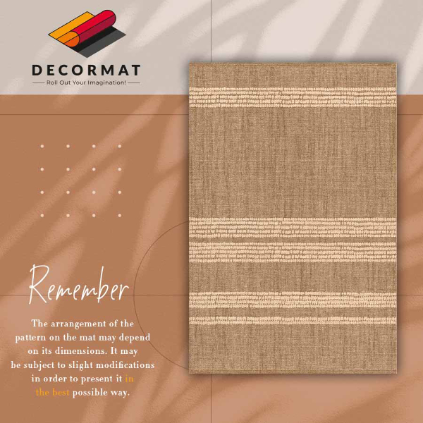 PVC mat Beige in lijnen