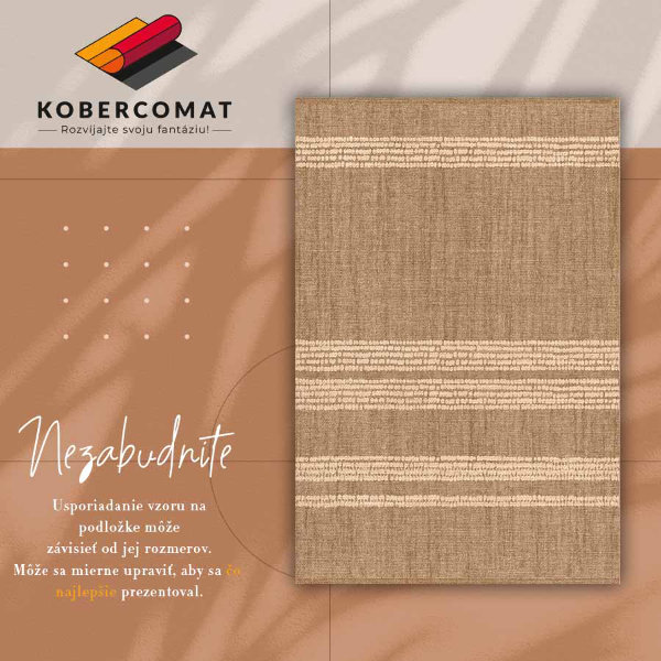 PVC mat Beige in lijnen