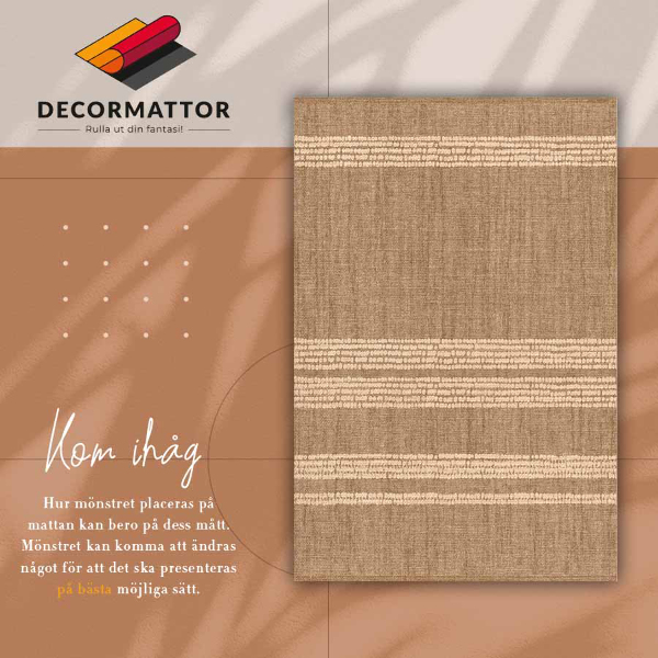 PVC mat Beige in lijnen