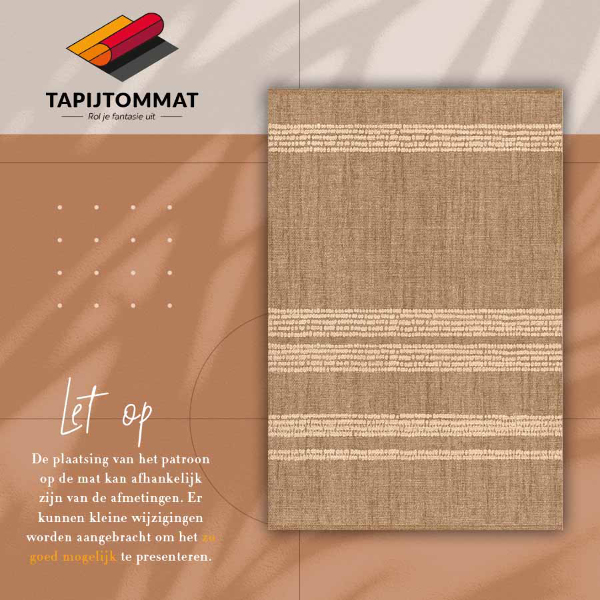 PVC mat Beige in lijnen