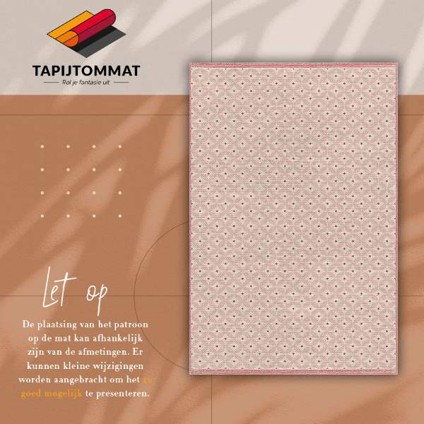 Vinyl tapijt Roze oosterse patroon