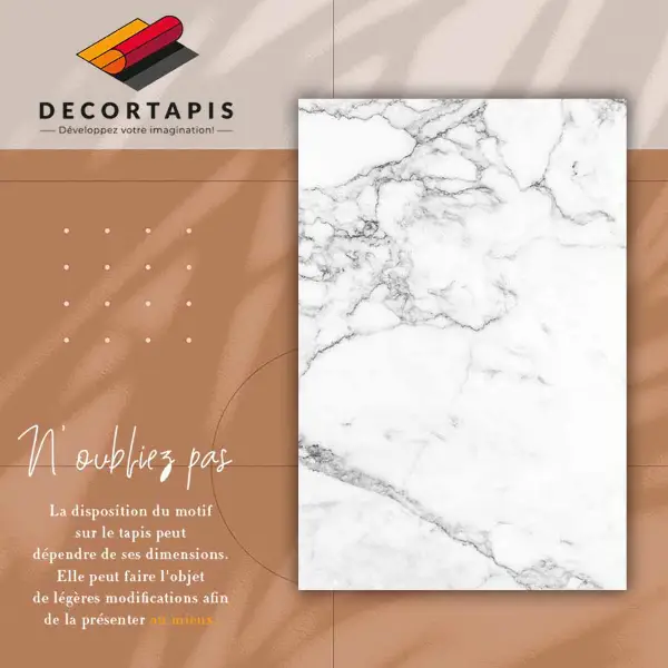 Vinyl tapijt Zwarte witte marmeren textuur