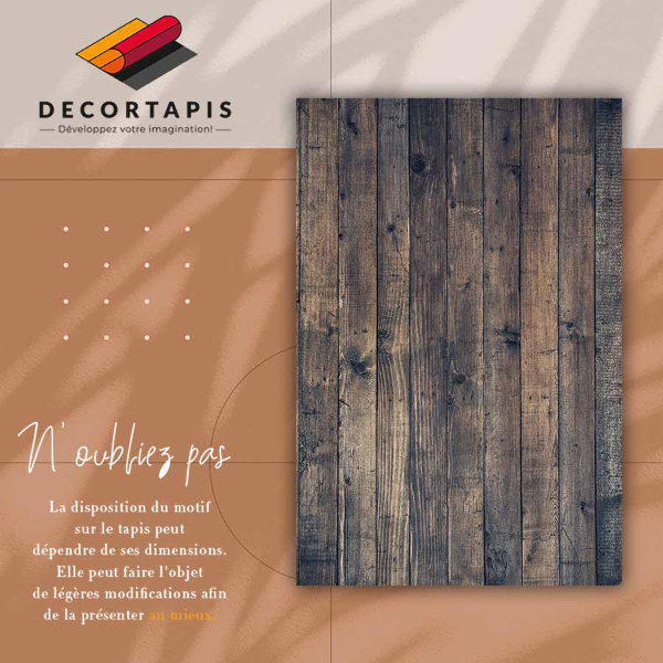 Vinyl vloerkleed Donkere planken