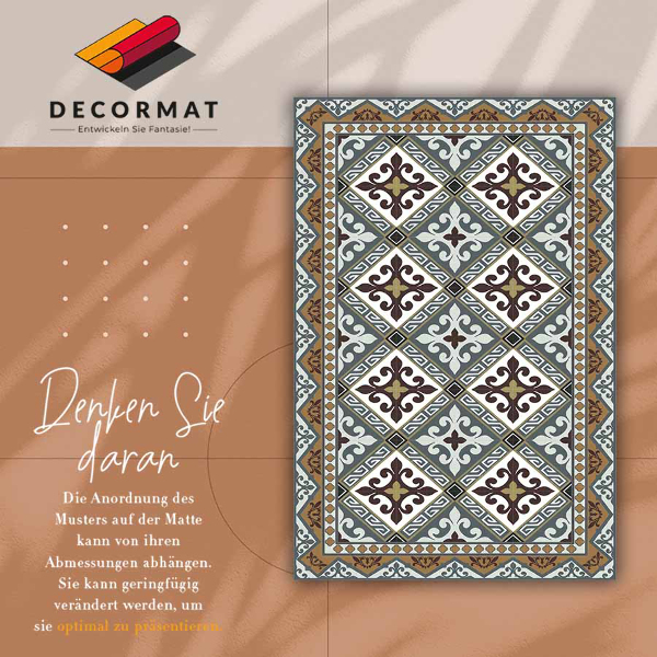 Vinyl tapijt Geometrische bloemen