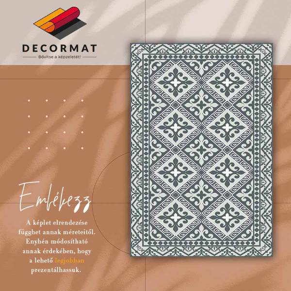 Tapijt vinyl Geometrisch patroon bloemen