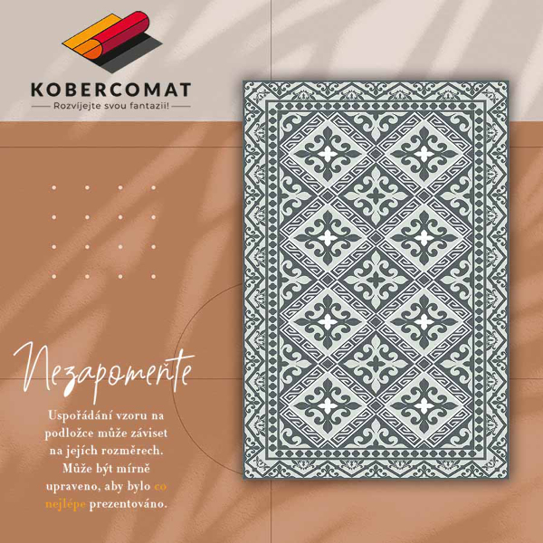 Tapijt vinyl Geometrisch patroon bloemen