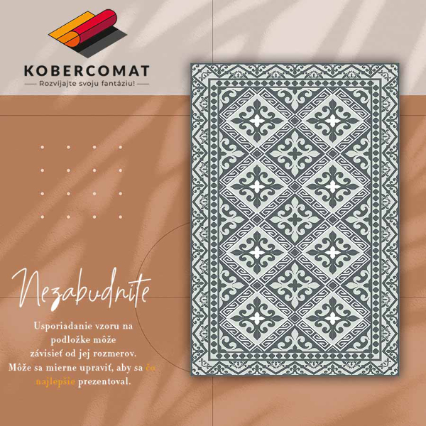 Tapijt vinyl Geometrisch patroon bloemen