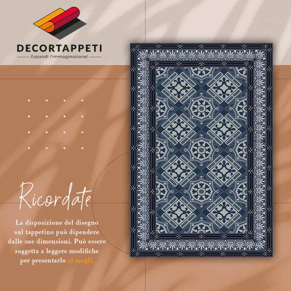 Vloerkleed op vinyl Marineblauw talavera