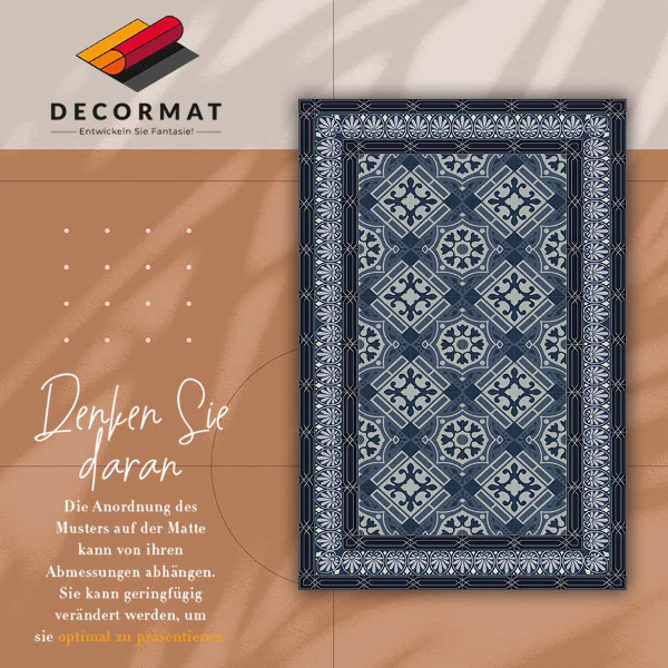 Vloerkleed op vinyl Marineblauw talavera