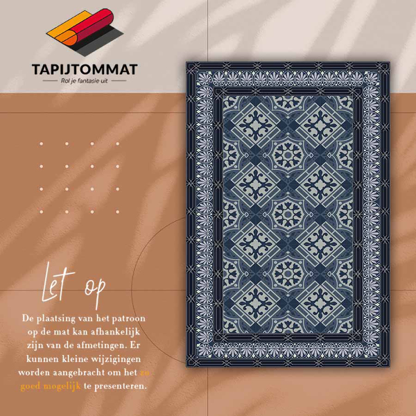 Vloerkleed op vinyl Marineblauw talavera