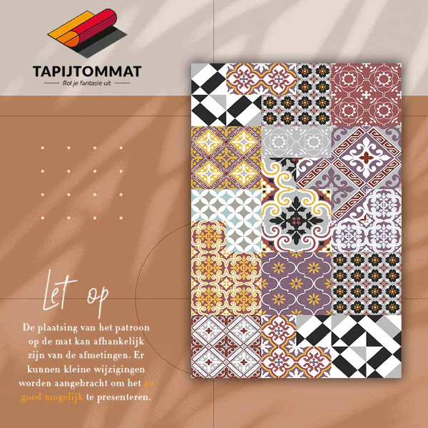 Tapijt vinyl Tegelmix