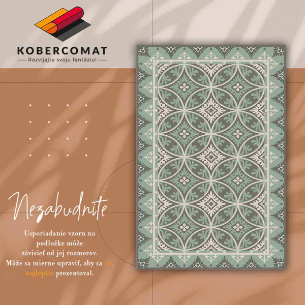 Vinyl vloerkleed Retro wielenpatroon
