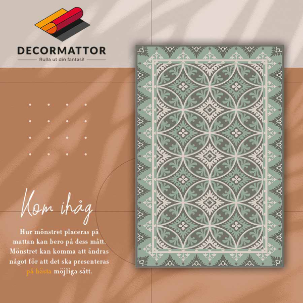 Vinyl vloerkleed Retro wielenpatroon