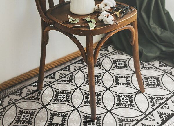 Vloerkleed op vinyl Vintage cirkel