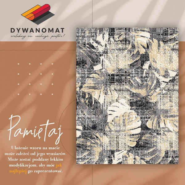Tapijt vinyl Monstera list motif