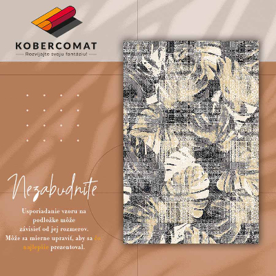 Tapijt vinyl Monstera list motif