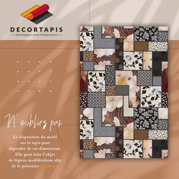 Vloerkleed op vinyl Bloemachtige collage