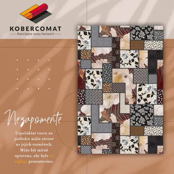 Vloerkleed op vinyl Bloemachtige collage