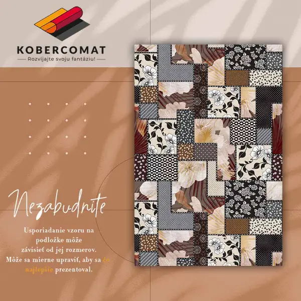 Vloerkleed op vinyl Bloemachtige collage