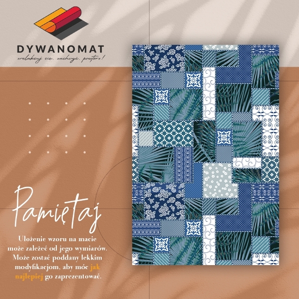 PVC mat Tropisch patchwork