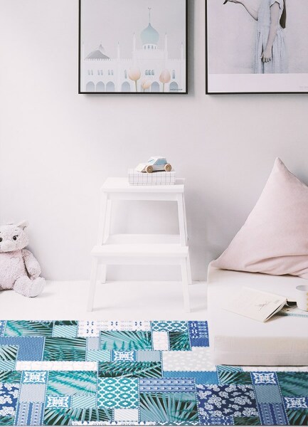 PVC mat Tropisch patchwork