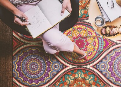 Vinyl vloerkleed Kleurrijke mandala