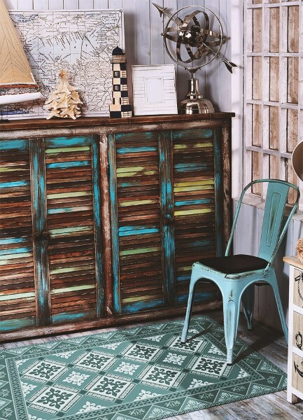 Vloerkleed op vinyl Geometrie en ornamenten