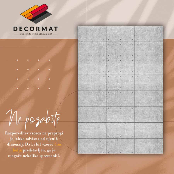 PVC mat Betonnen kubus