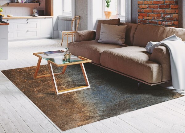 Vloerkleed op vinyl Roestig blad
