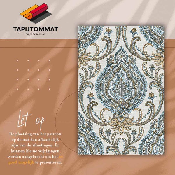 Vinyl vloerkleed Oosterse bloemen