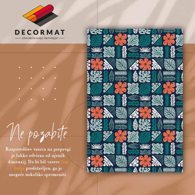 Vinyl tapijt Geometrische bloemen