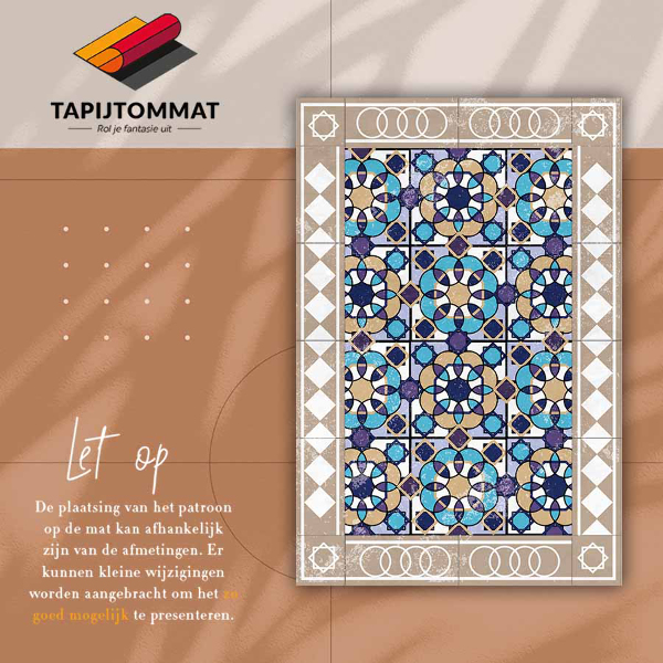 Vinyl vloerkleed Vierkanten in diamanten
