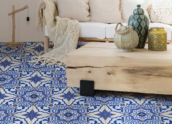 Vloerkleed vinyl Gotische sterren