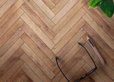 Vloerkleed vinyl Parquet -visgraat