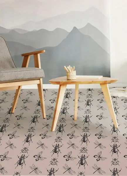 Vinyl tapijt Verschillende insecten